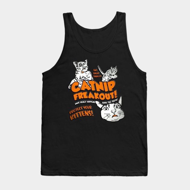 funny Catnip Madness Cute Kitten Funny Cat Pet Humor Tank Top by masterpiecesai